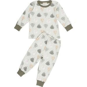 NWT WILD WAWA Holiday Pajamas, Blue Christmas Trees, Pima Cotton 3/4T